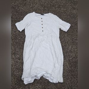 Roolee White Striped Dress